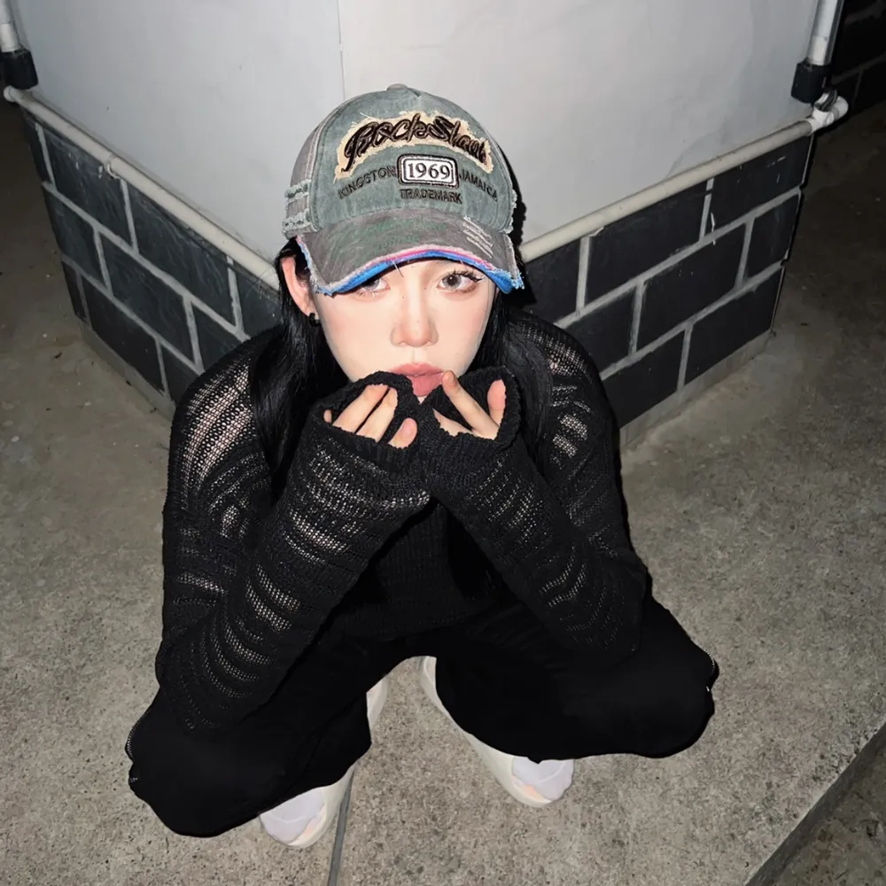 High Street Distressed Embroidered Hat