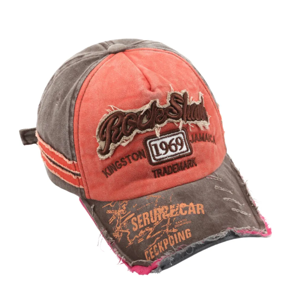 High Street Distressed Embroidered Hat