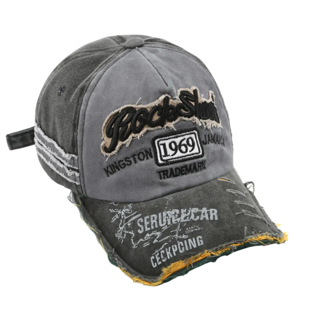 High Street Distressed Embroidered Hat