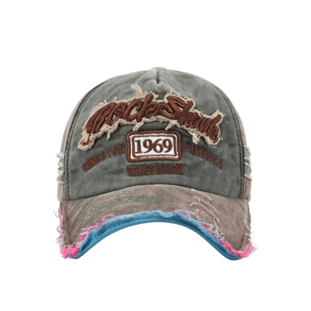 High Street Distressed Embroidered Hat