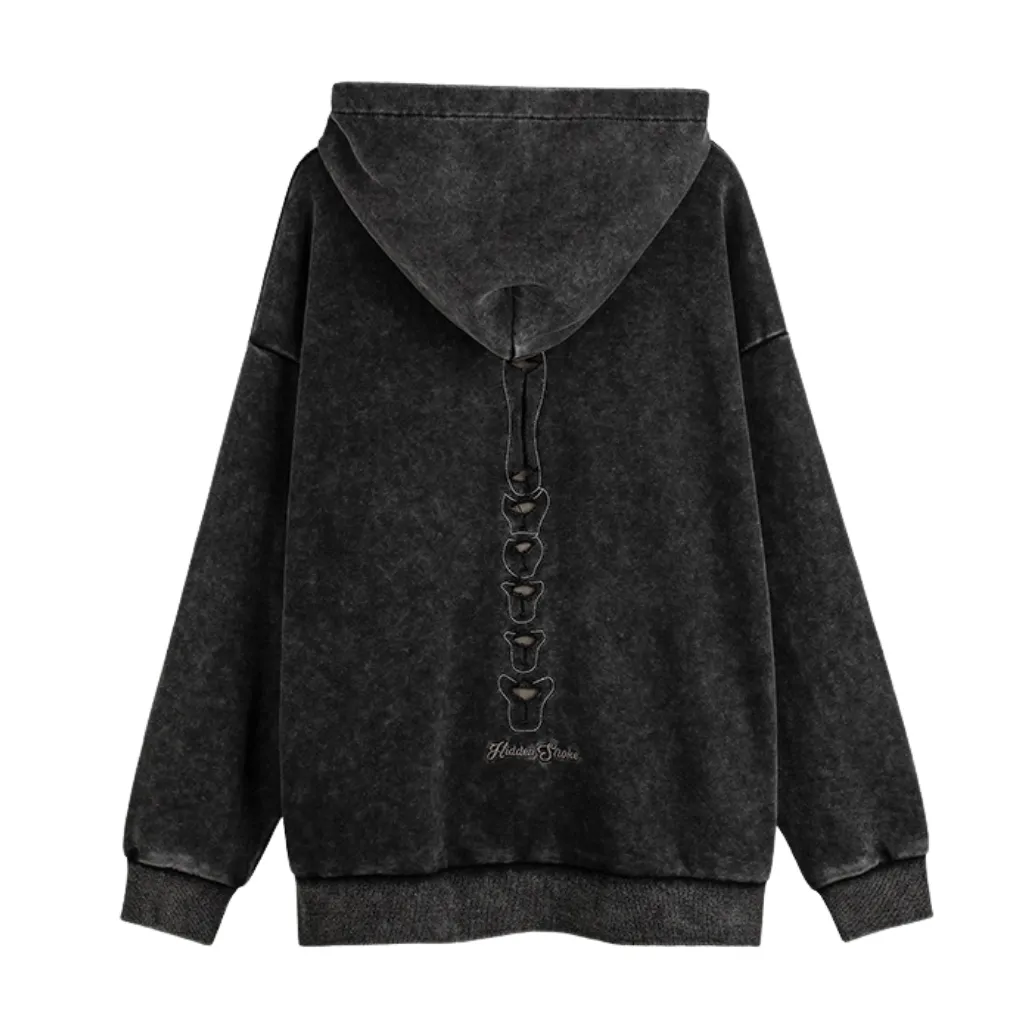 High Street Skeleton Washed Hoodie