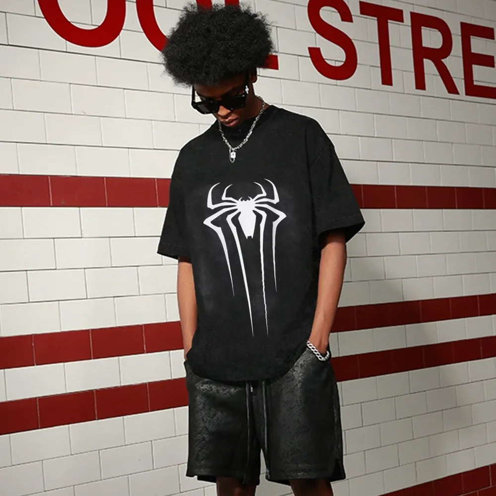 High Street Spider Lettering Washed T-shirt