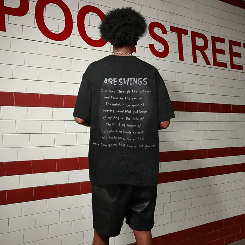 High Street Spider Lettering Washed T-shirt