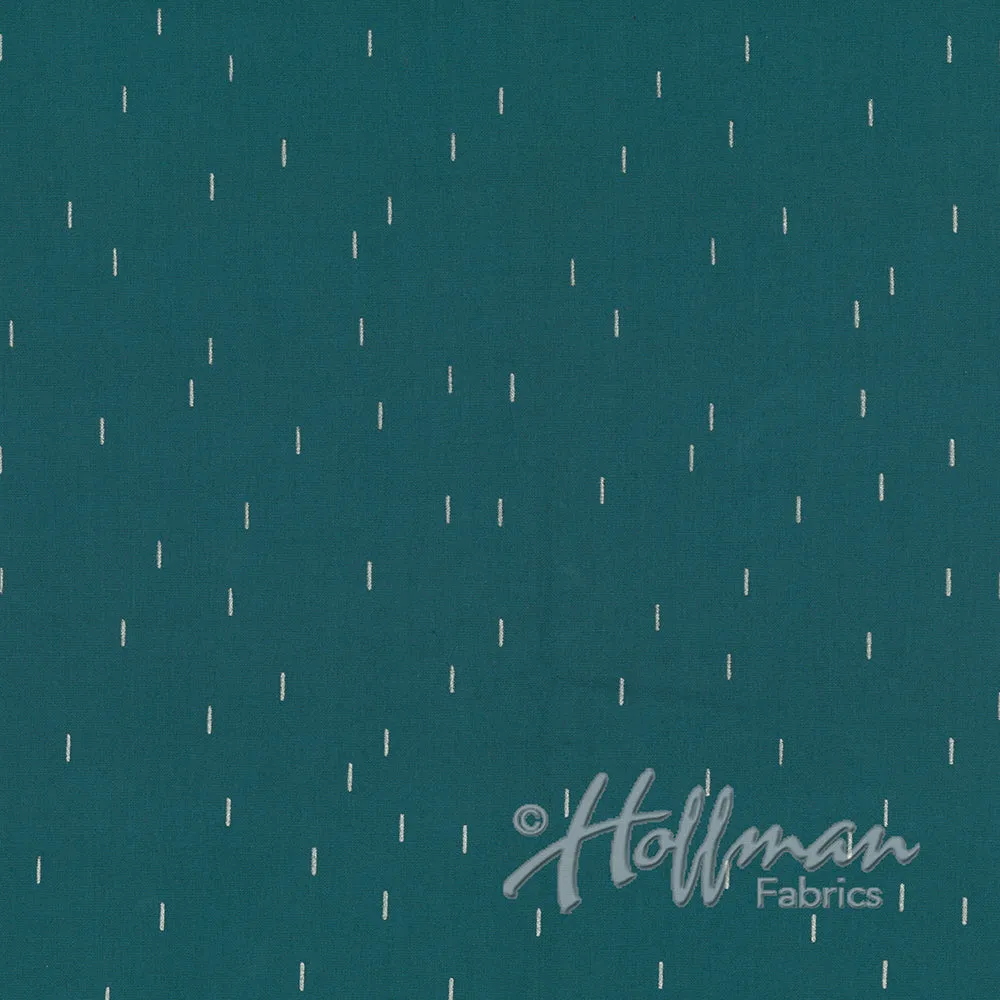 Hoffman Fabrics Me You Dusty Blue Metallic Silver Batik Fabric 149-D7S-Dusty-Blue-Silver