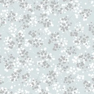 Hoffman Fabrics Sparkle and Fade Berries Cotton Fabric S4702-674S-Light-Gray-Silver