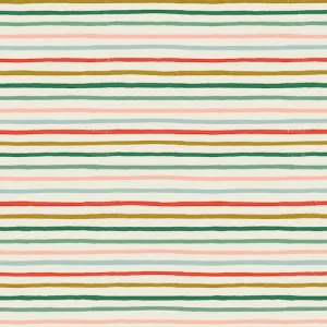 Holiday Classics- Festive Stripe Multi Metallic $12.75/ Yard