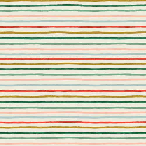 Holiday Classics- Festive Stripe Multi Metallic $12.75/ Yard