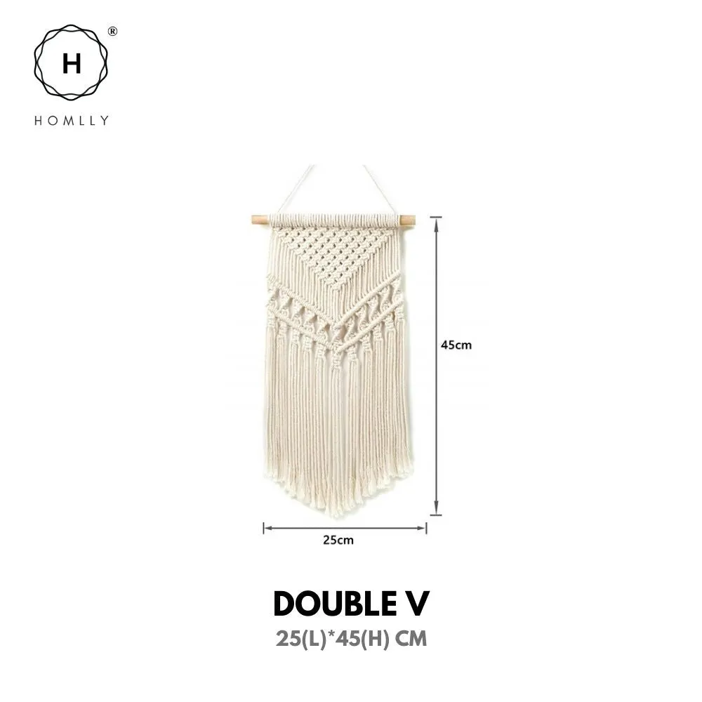 Homlly Macrame Woven Wall Hanging Boho Home Bohemian Geometric Art Decor