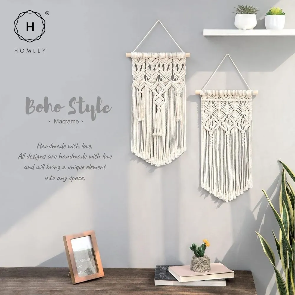 Homlly Macrame Woven Wall Hanging Boho Home Bohemian Geometric Art Decor