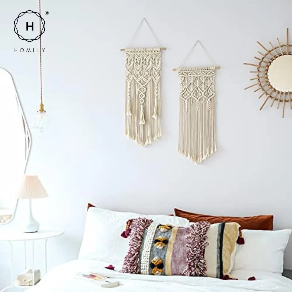 Homlly Macrame Woven Wall Hanging Boho Home Bohemian Geometric Art Decor
