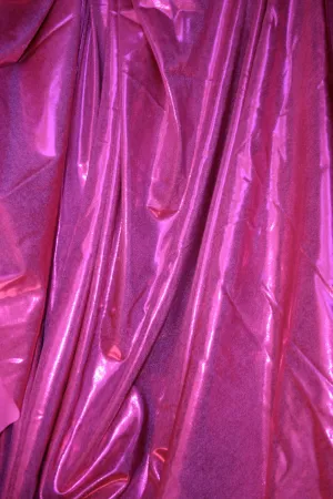 Hot Pink Metallic Dots Spandex Fabric Sample