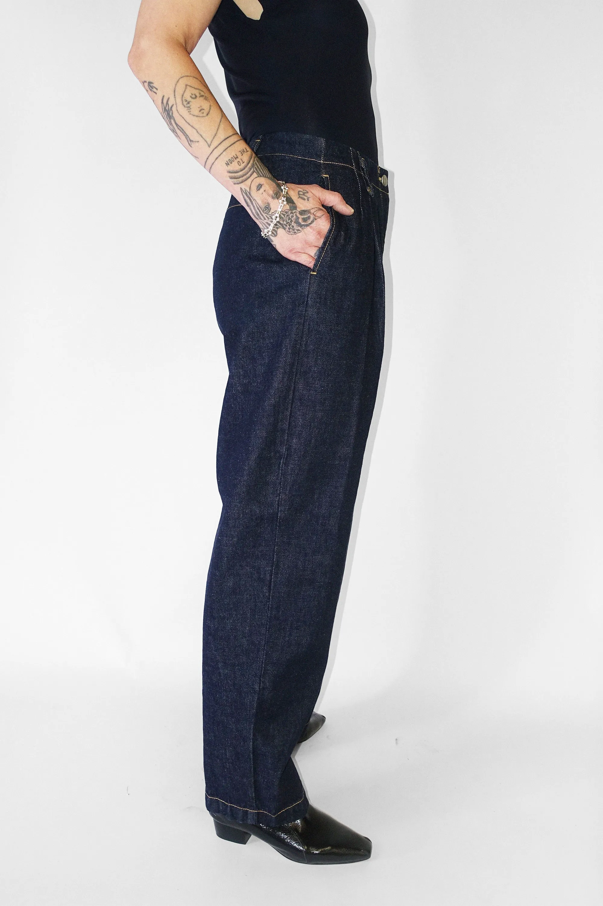 Hurst Pant in Raw Wash Mission Denim