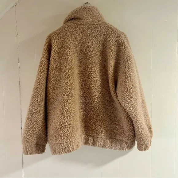 I. AM. GIA. Pixie Pile Fleece Teddy Coat in Caramel sz M