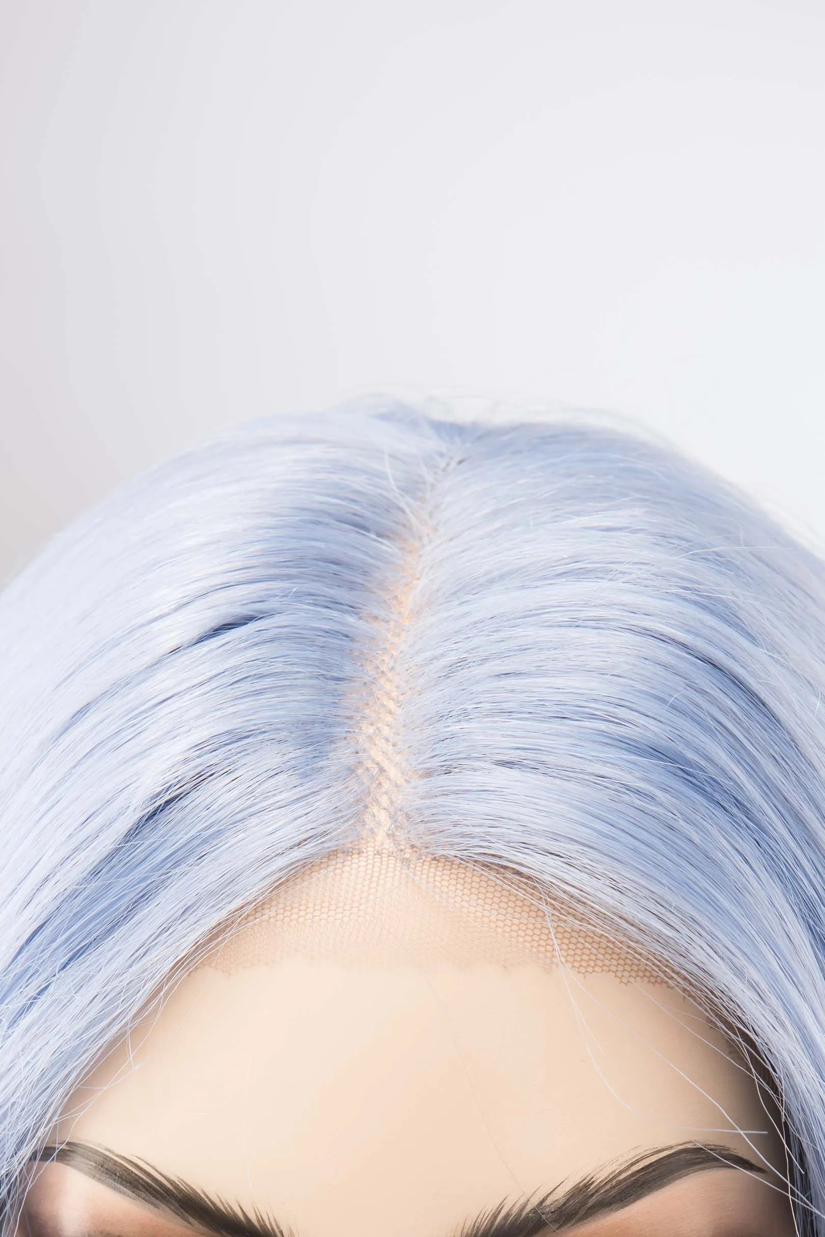 Icy Sky Blue Straight Lace Front Synthetic Wig Safaina