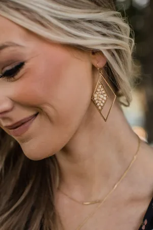 Impeccable Style Dangle Earrings- Gold