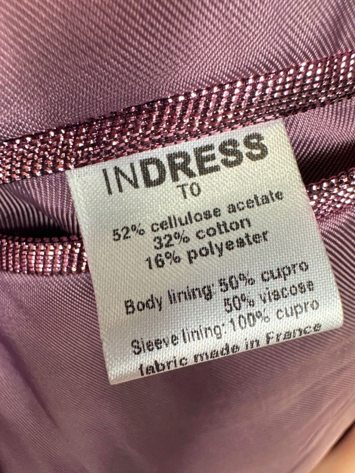 INDRESS Pink Metallic Blazer UK 6