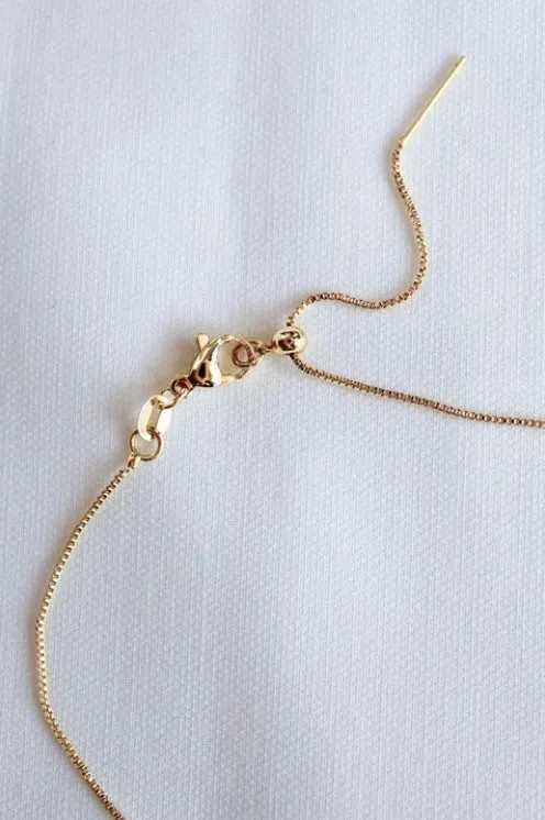 Initial Bar Necklace Chain