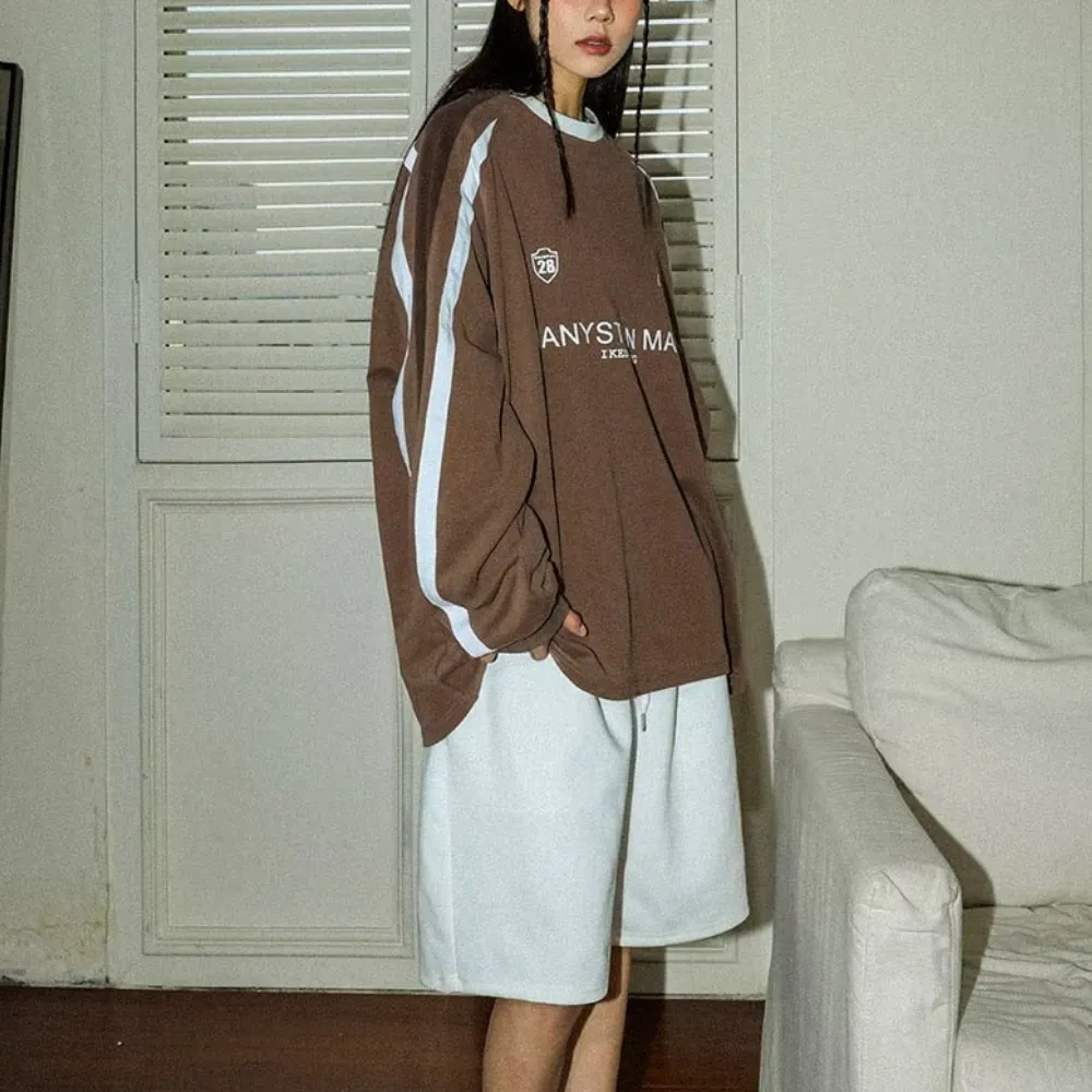 Japanese Contrasting Ribbon Sweatshirt