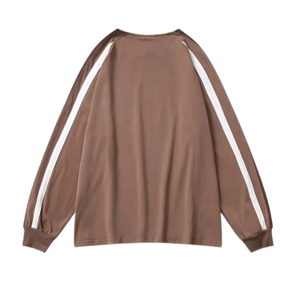 Japanese Contrasting Ribbon Sweatshirt