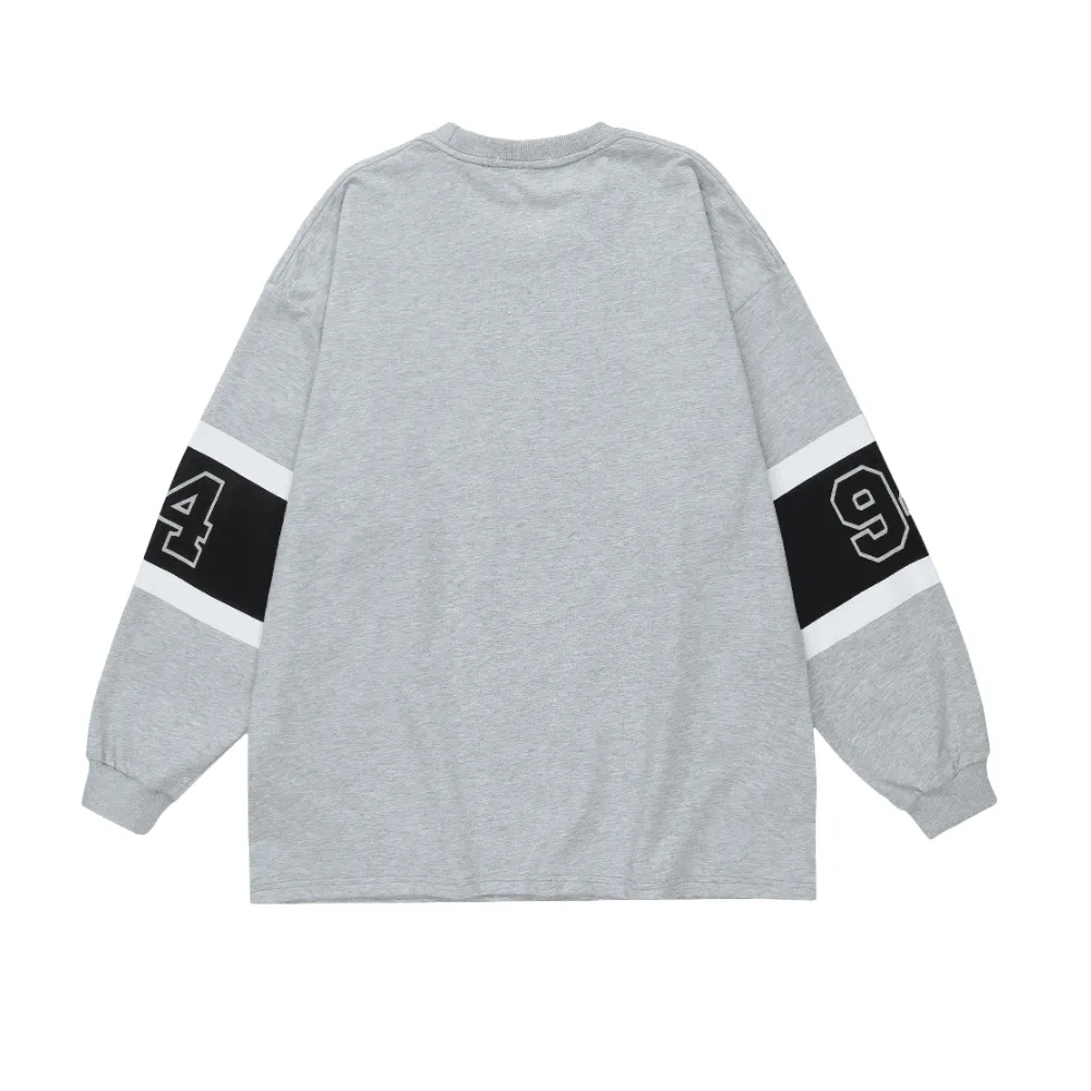 Japanese Street Letter R Splicing Sweatshirt