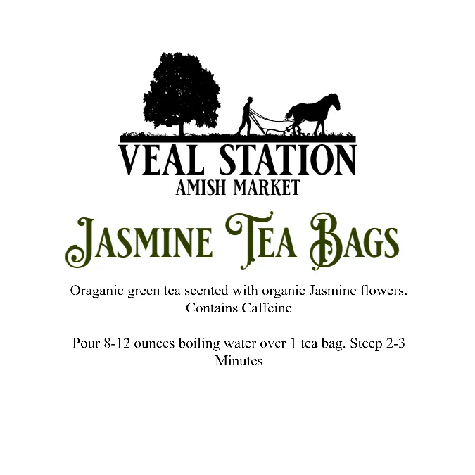 Jasmine Tea Bags | Organic & Fair Trade | Amish Heart