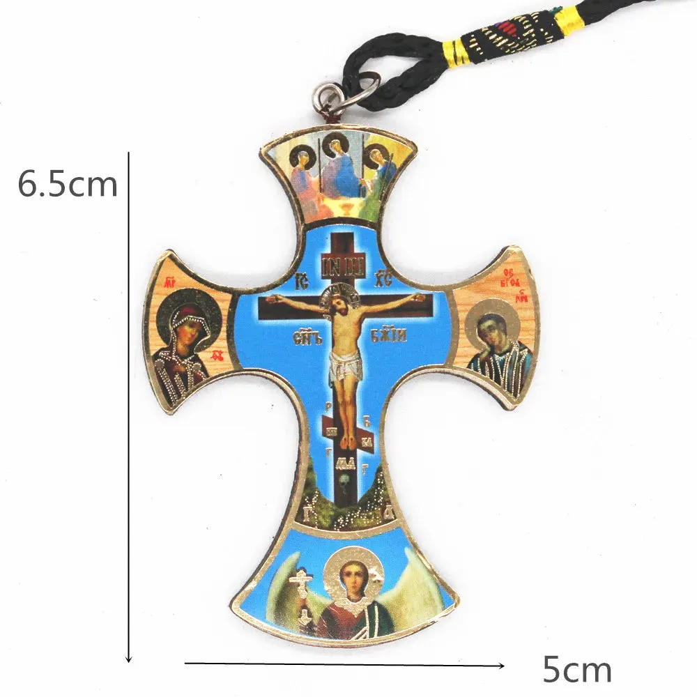Jesus Cross Orthodox Wood Christ Catholic Church Utensils Religious Prayer Crucifix Christmas Gift