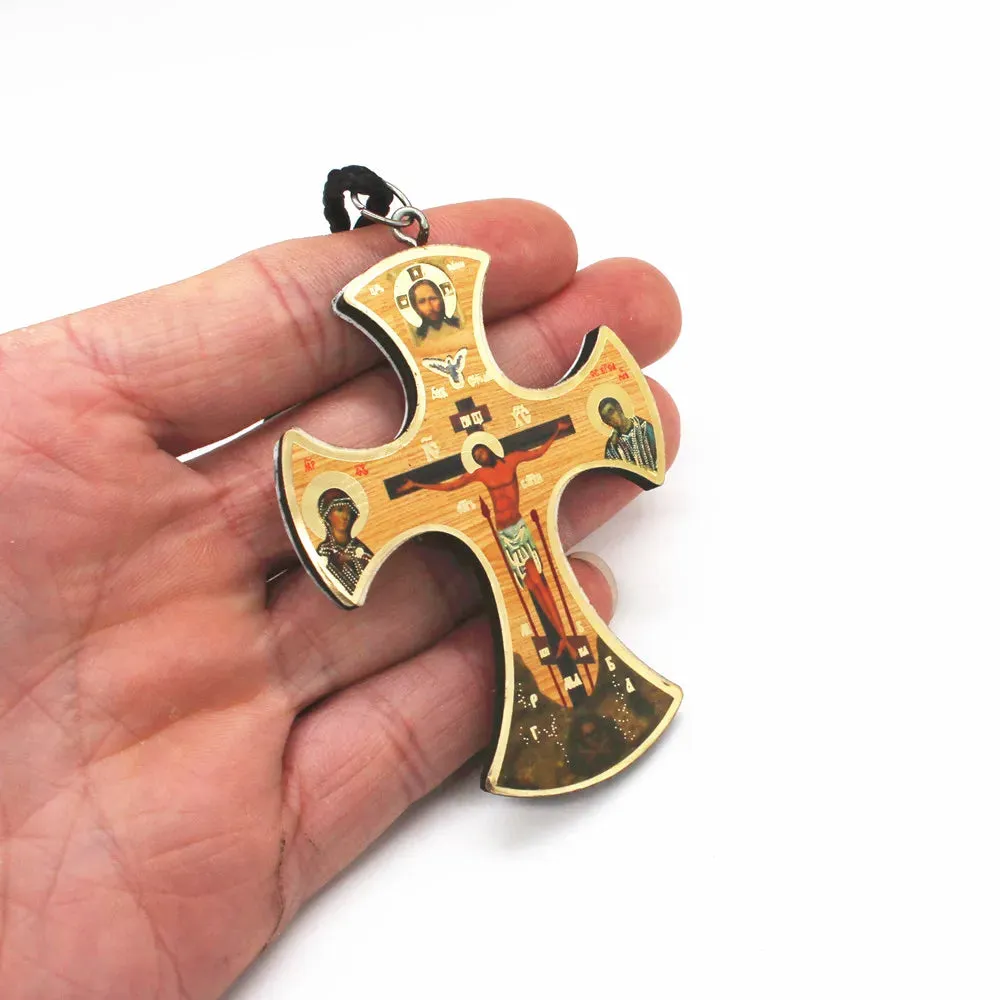 Jesus Cross Orthodox Wood Christ Catholic Church Utensils Religious Prayer Crucifix Christmas Gift