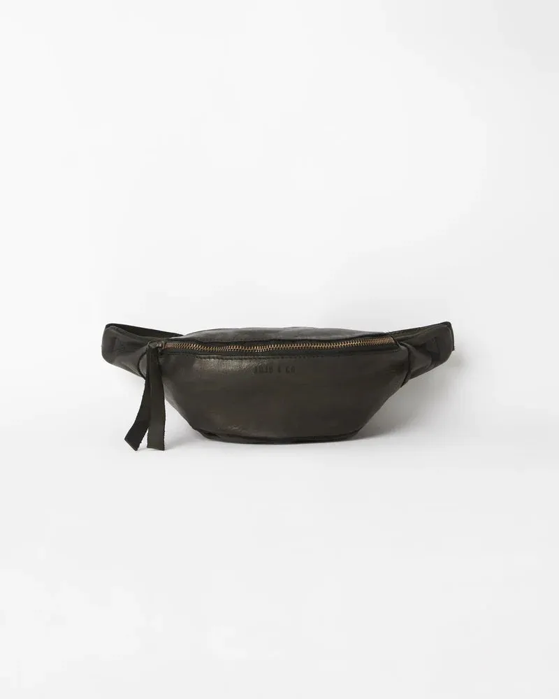 JUJU & CO Leather Bumbag - Black