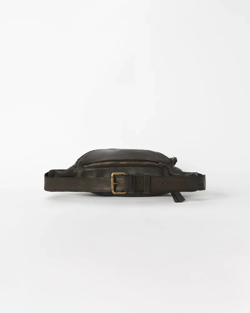 JUJU & CO Leather Bumbag - Black