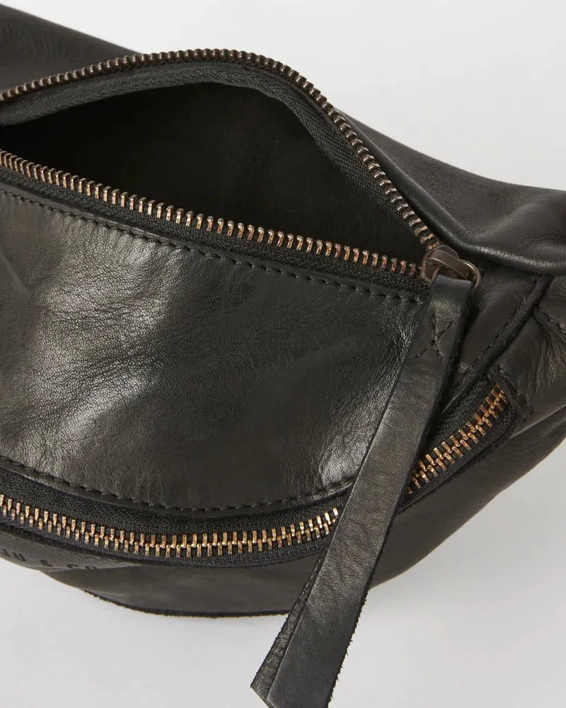 JUJU & CO Leather Bumbag - Black