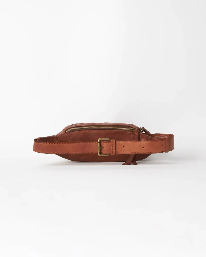 JUJU & CO Leather Bumbag - Cognac