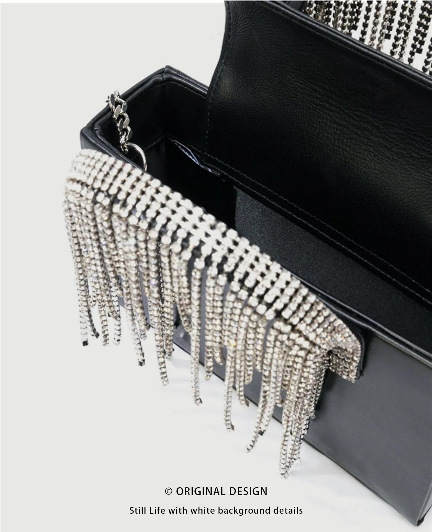 KARA MIDI FRINGE Crystal Tassel Bag