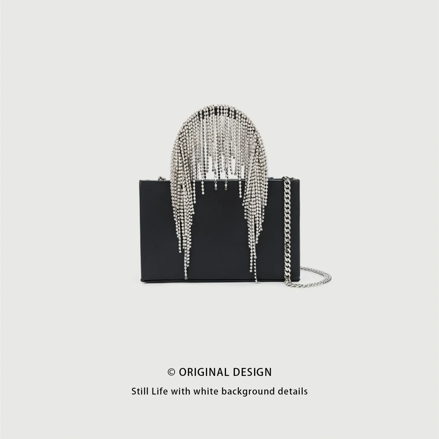 KARA MIDI FRINGE Crystal Tassel Bag
