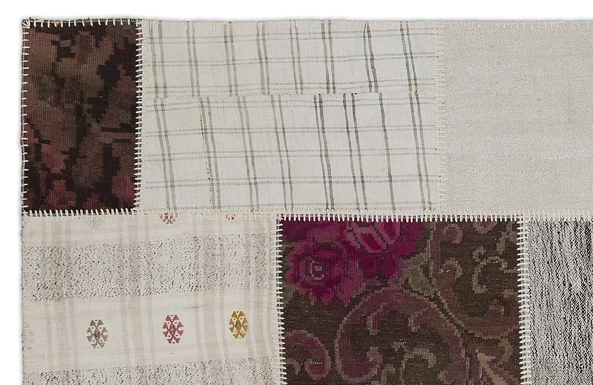 Karabakh Kilim Patchwork Unique Rug 5'3'' x 7'7'' ft 160 x 230 cm