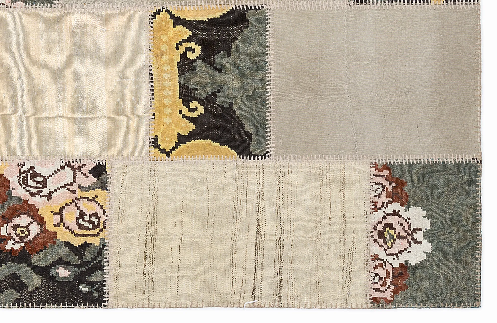 Karabakh Kilim Patchwork Unique Rug 5'3'' x 7'7'' ft 160 x 230 cm