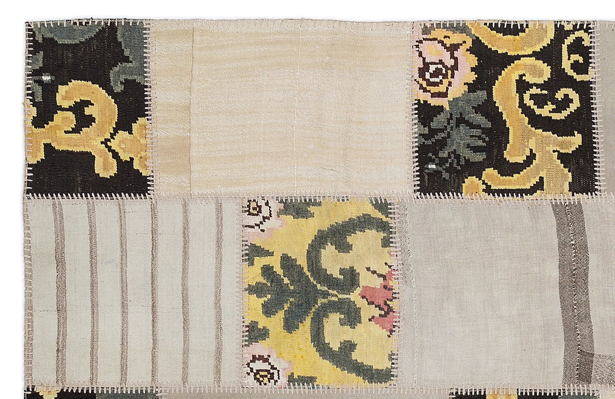 Karabakh Kilim Patchwork Unique Rug 5'3'' x 7'7'' ft 160 x 230 cm