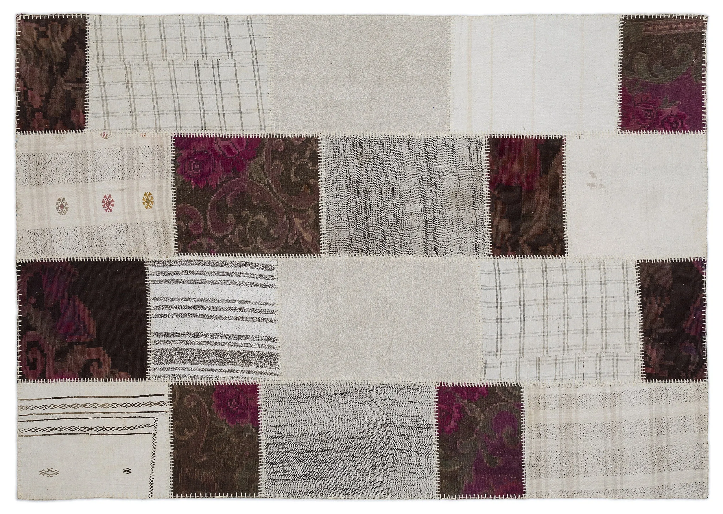 Karabakh Kilim Patchwork Unique Rug 5'3'' x 7'7'' ft 160 x 230 cm