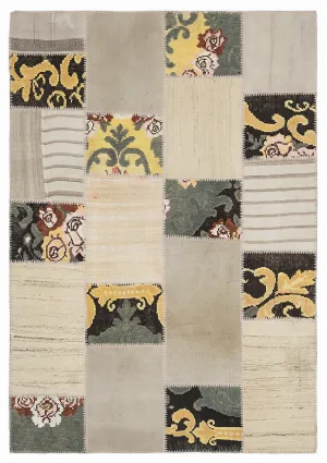 Karabakh Kilim Patchwork Unique Rug 5'3'' x 7'7'' ft 160 x 230 cm