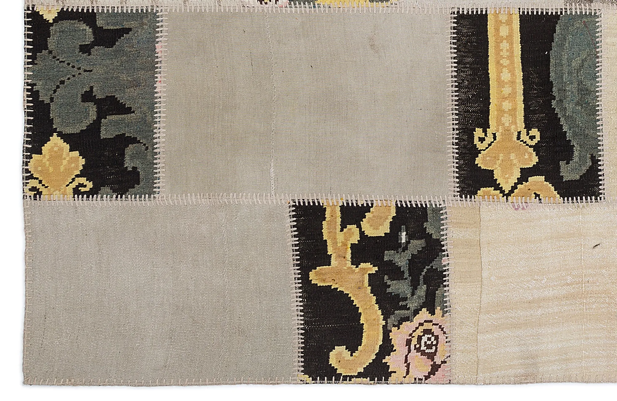 Karabakh Kilim Patchwork Unique Rug 5'3'' x 7'7'' ft 160 x 230 cm