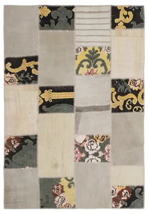 Karabakh Kilim Patchwork Unique Rug 5'3'' x 7'7'' ft 160 x 230 cm
