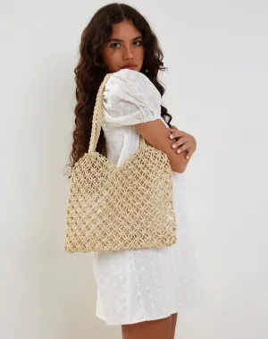 Karnavi Macrame Bag in Ivory