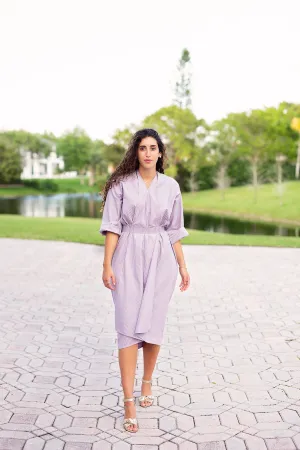 Keiko Dress - Lilac Stripe