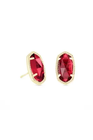Kendra Scott Ellie Gold Stud Earrings in Clear Berry | 4217715381