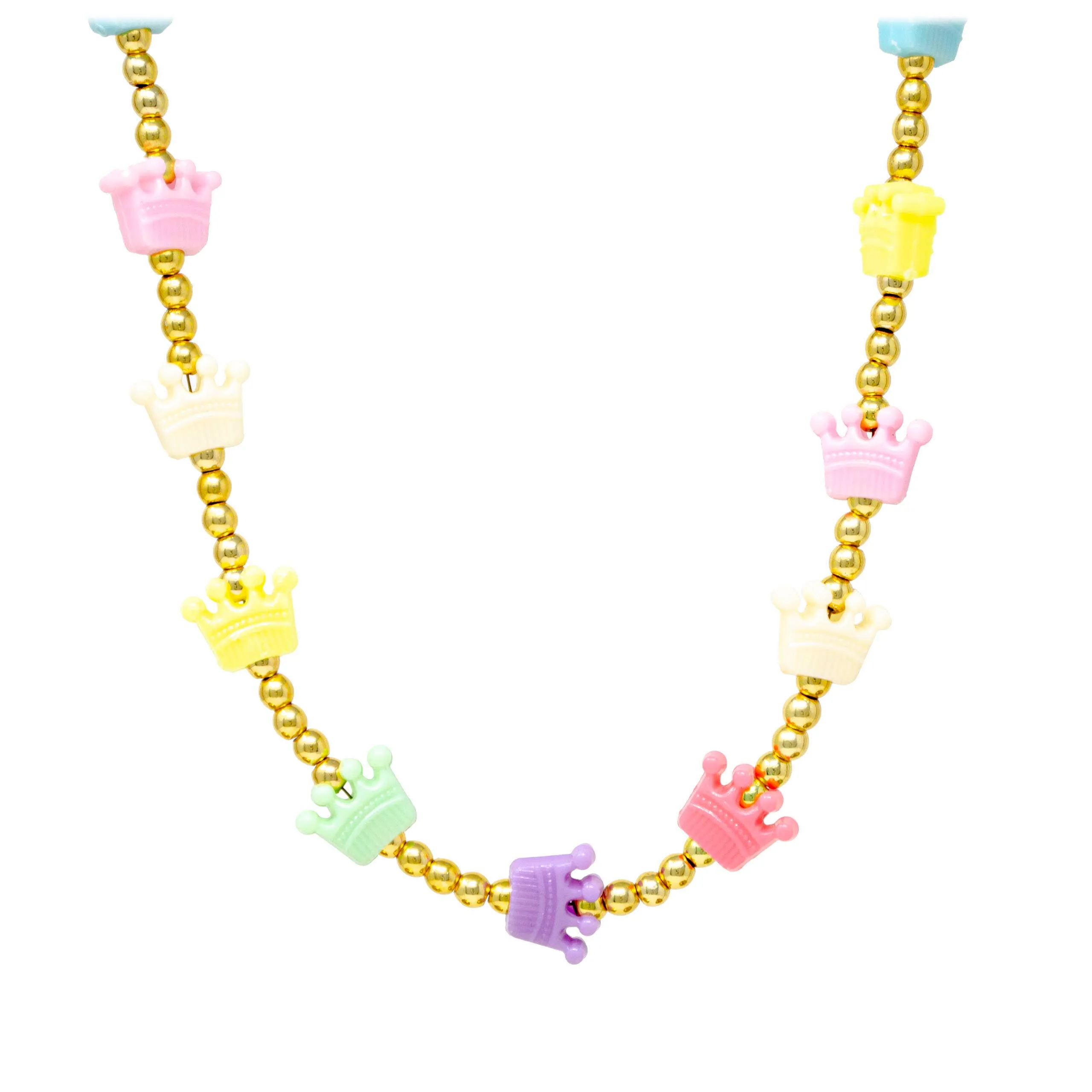 Kids Crown Bead Necklace