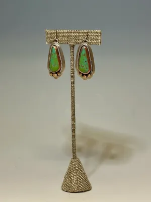 KINGMAN TURQUOISE MIXED METAL EARRINGS JK118