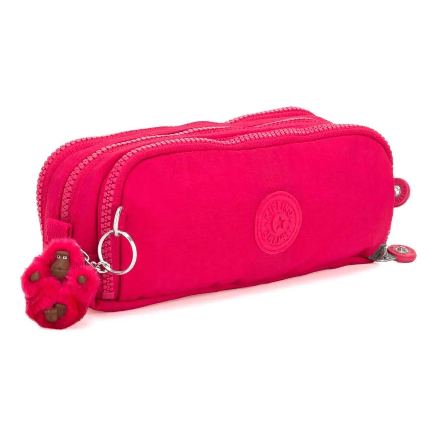 Kipling-Gitroy-Large zipped pencase with multiple compartments -True Pink-13564-09F