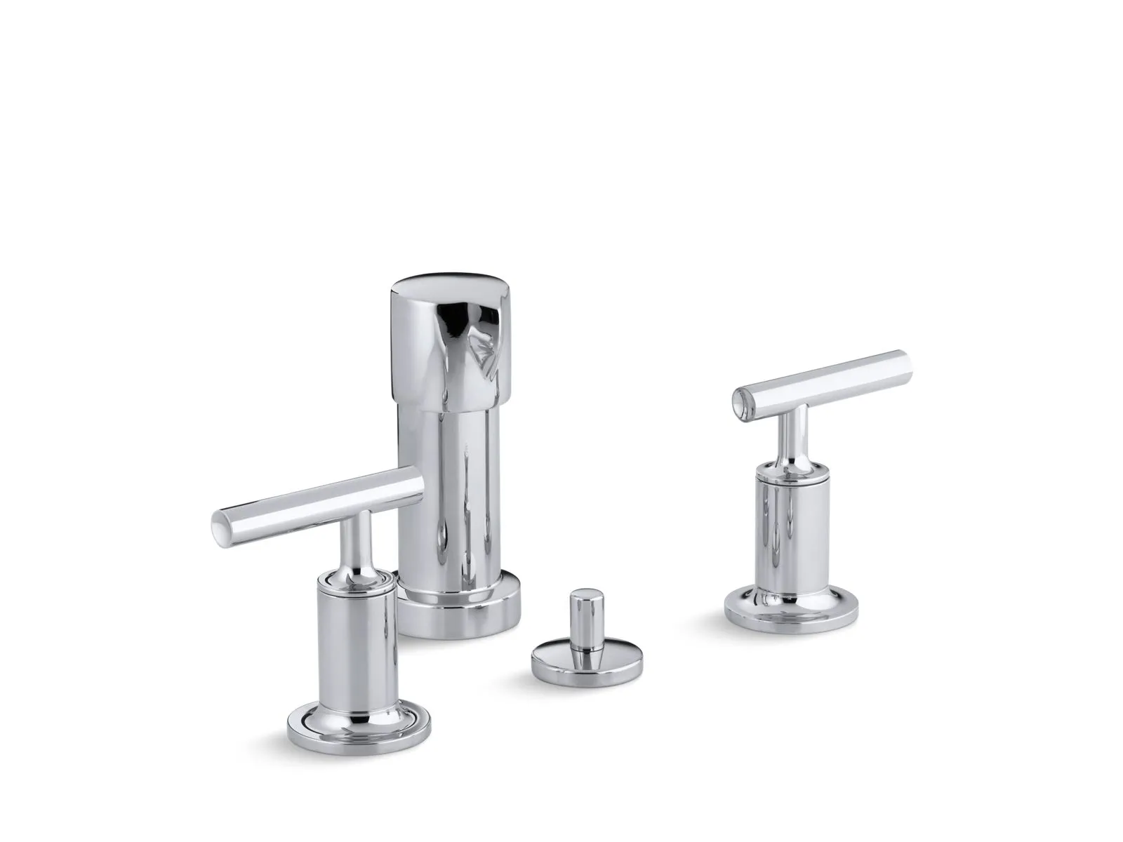 KOHLER K-14431-4 Purist Vertical spray bidet faucet with lever handles