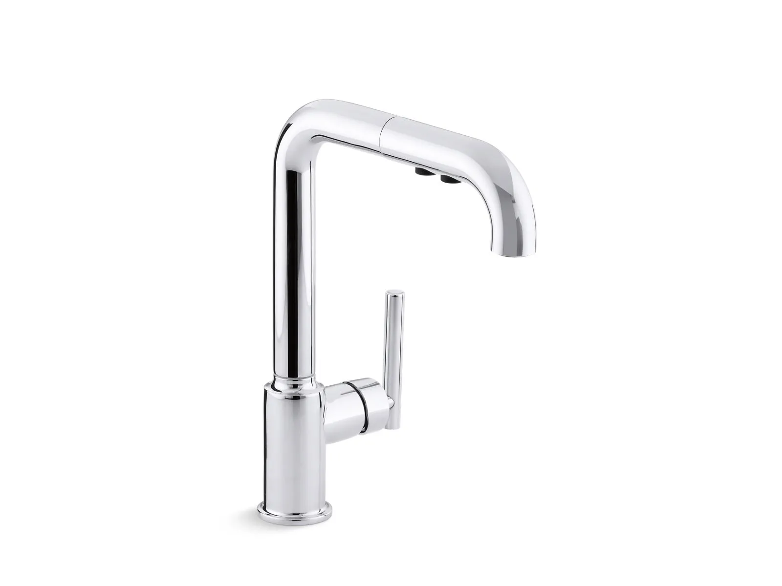 KOHLER K-7505 Purist Pull-out kitchen sink faucet with three-function sprayhead
