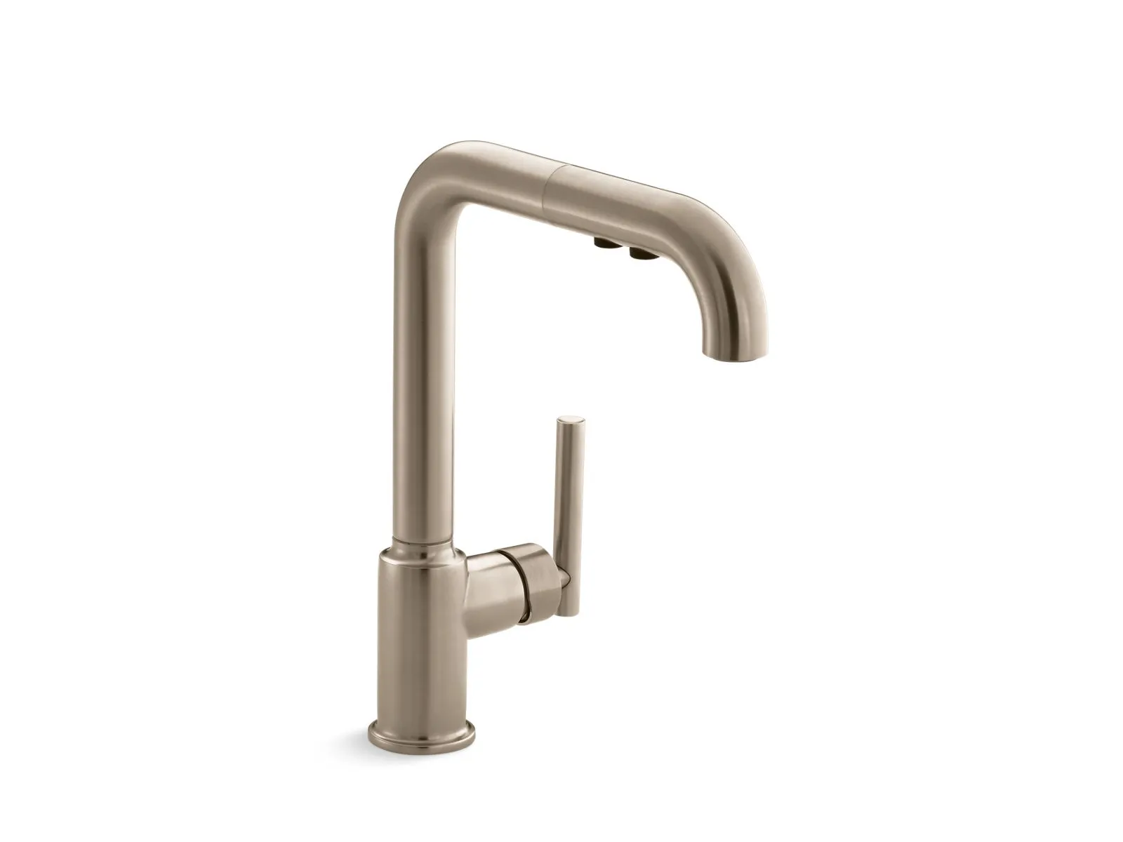 KOHLER K-7505 Purist Pull-out kitchen sink faucet with three-function sprayhead