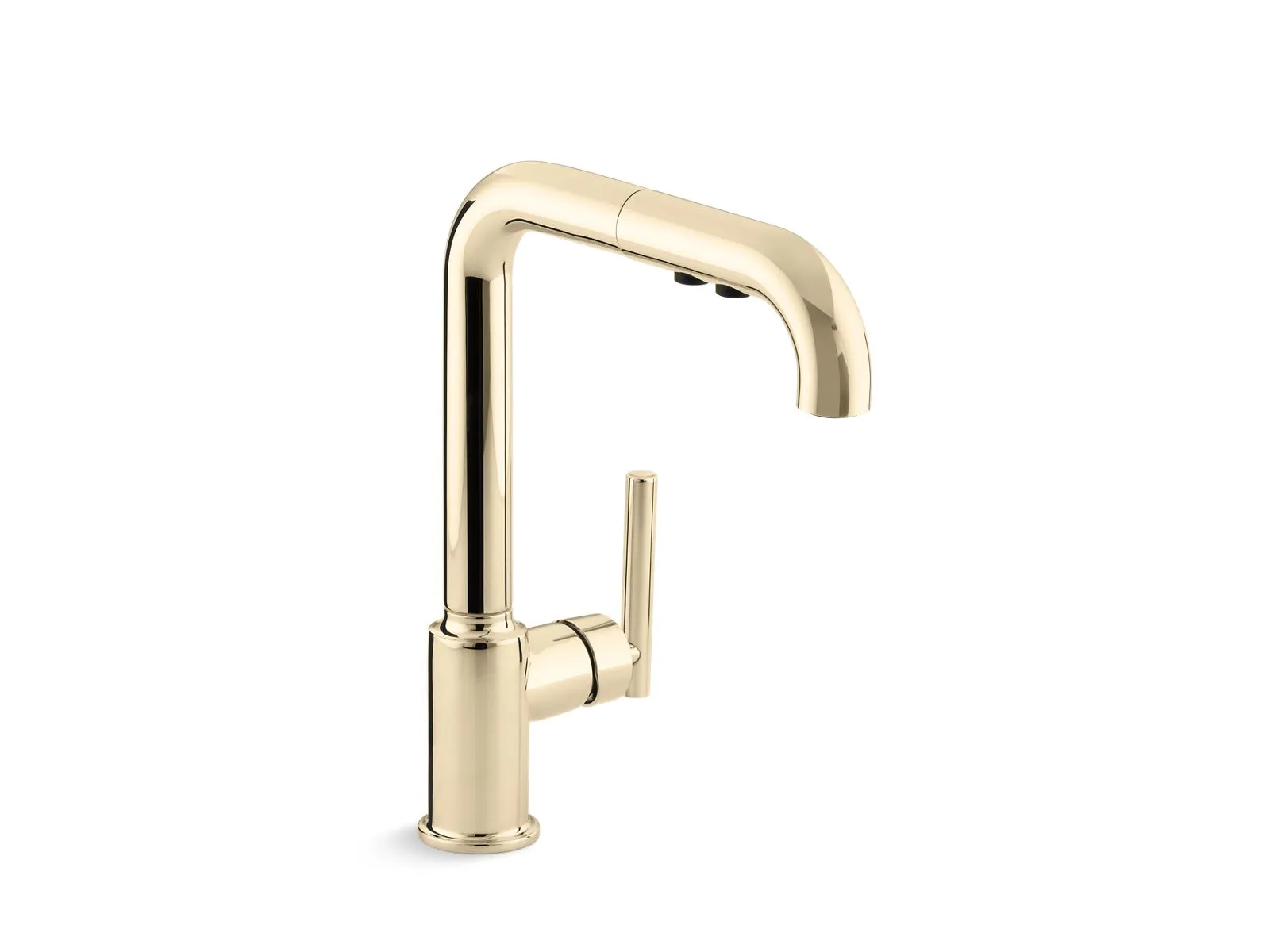 KOHLER K-7505 Purist Pull-out kitchen sink faucet with three-function sprayhead